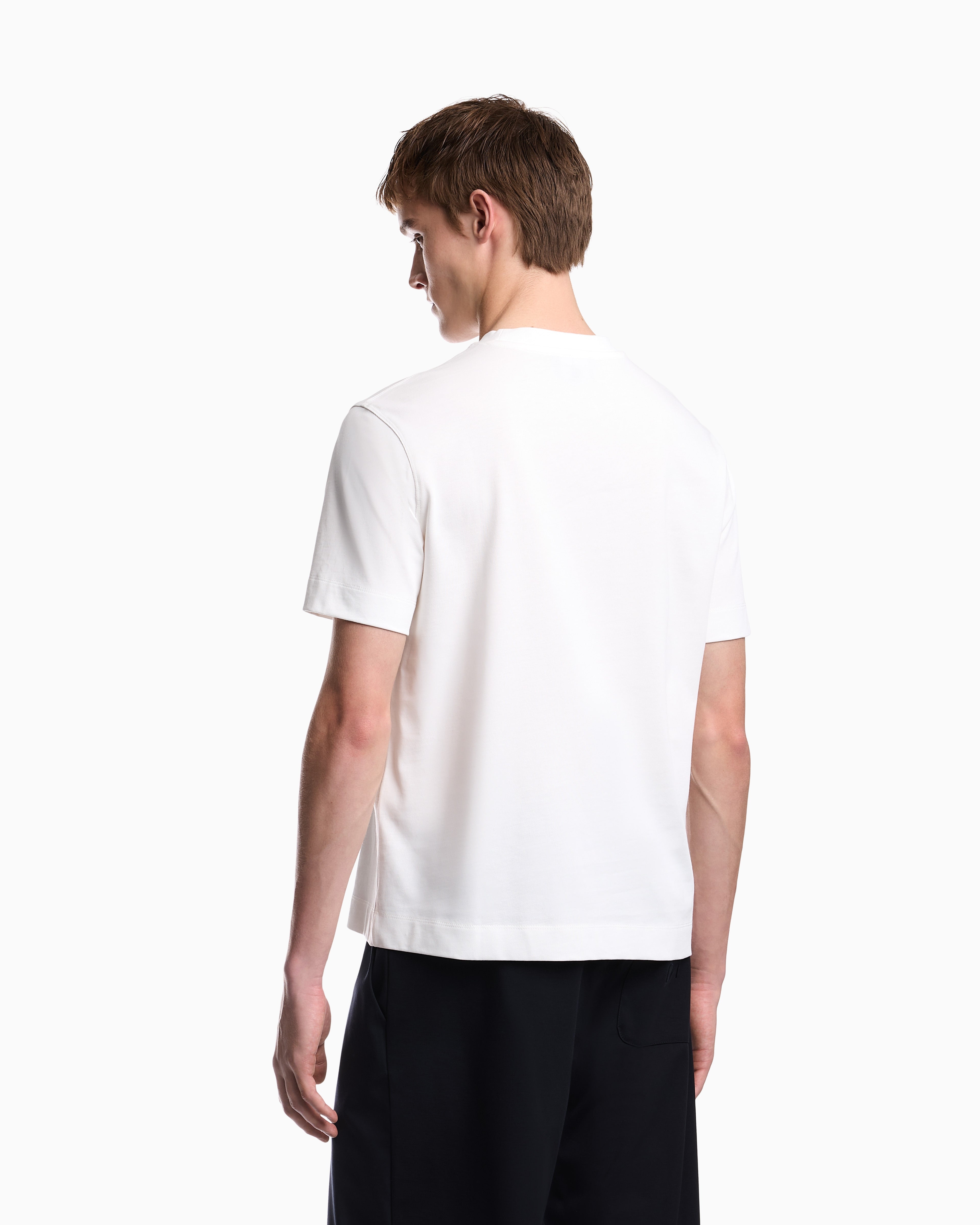 Heavy jersey T-shirt with embroidered logo
