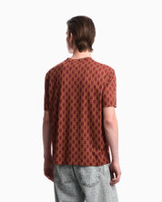 Jersey T-shirt in lyocell blend with all-over logo print