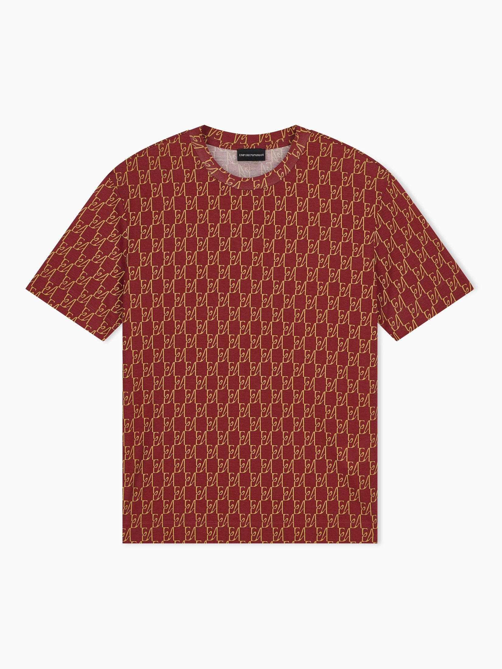 Jersey T-shirt in lyocell blend with all-over logo print