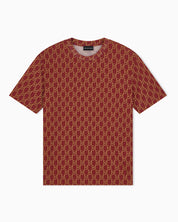 Jersey T-shirt in lyocell blend with all-over logo print