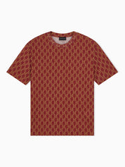 Jersey T-shirt in lyocell blend with all-over logo print