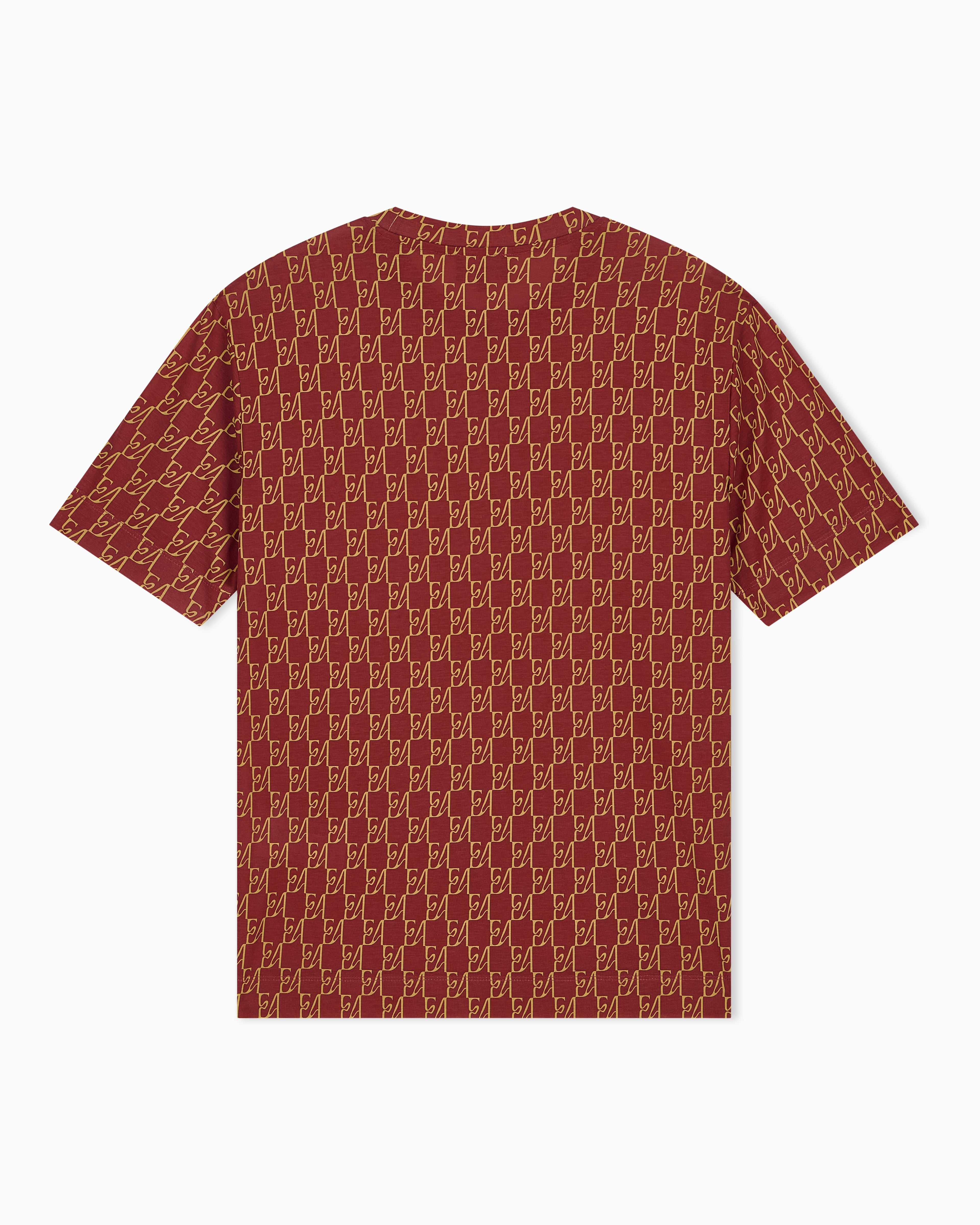 Jersey T-shirt in lyocell blend with all-over logo print
