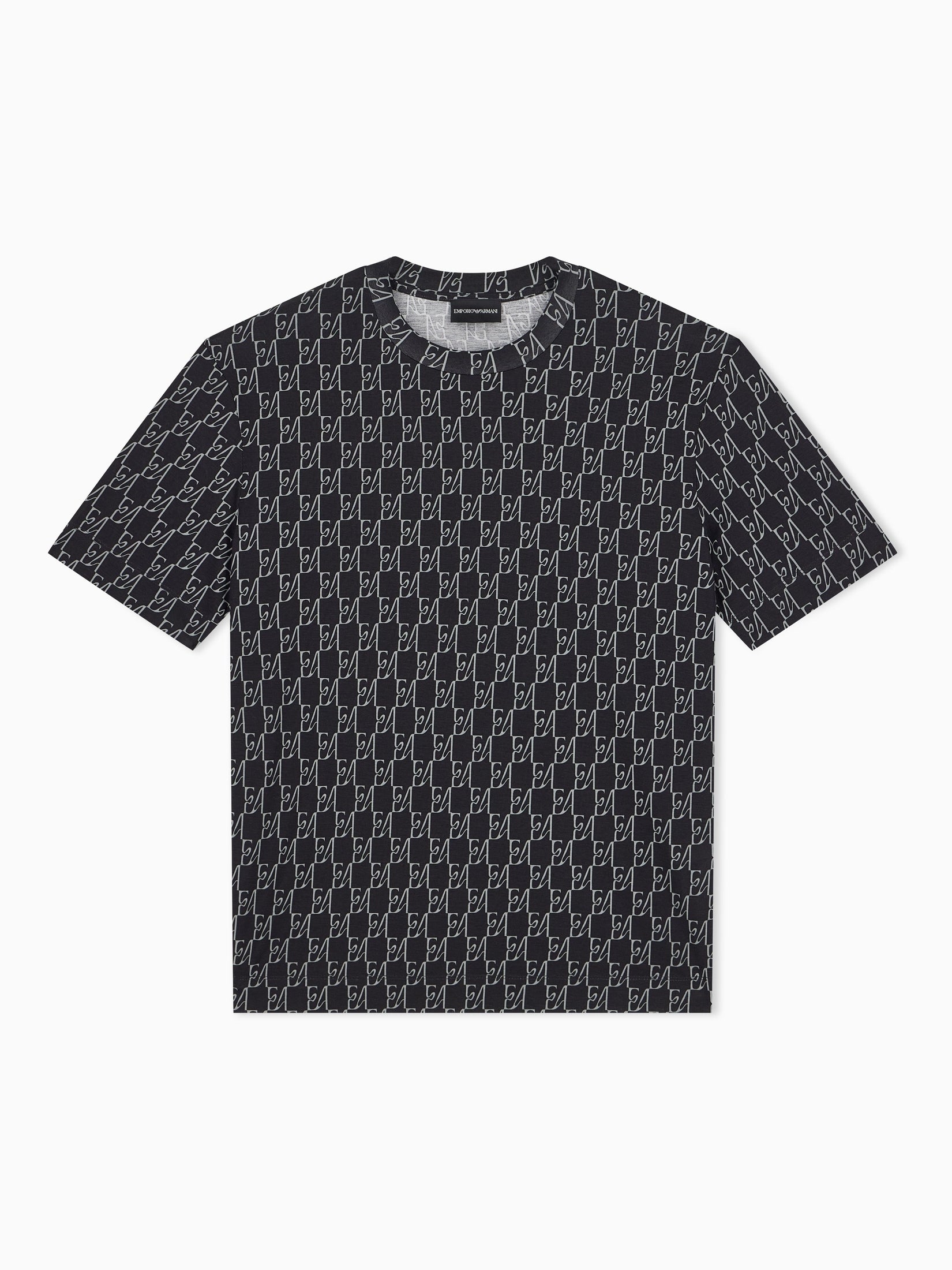 Jersey T-shirt in lyocell blend with all-over logo print