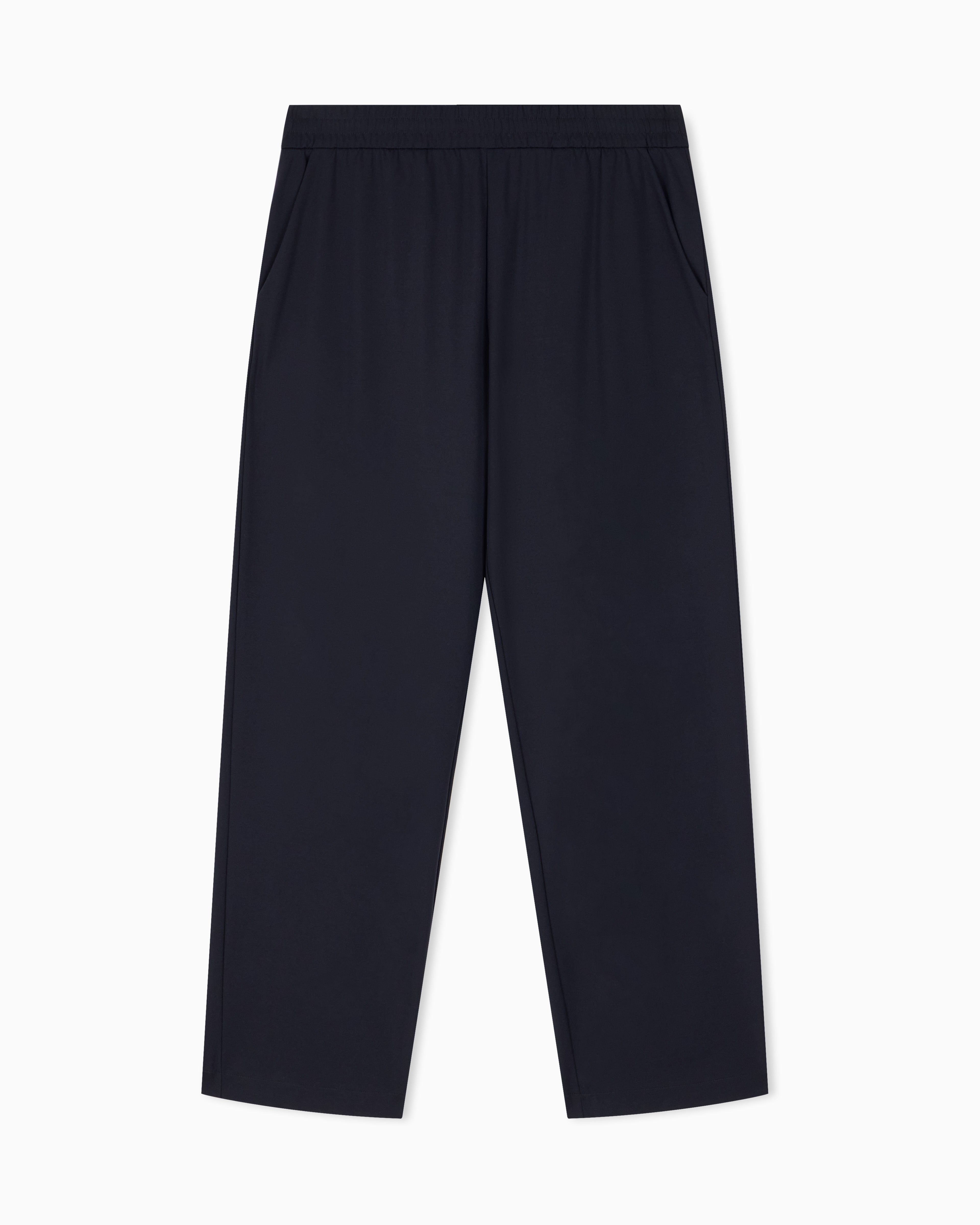 Trousers with regular fit in interlock jersey