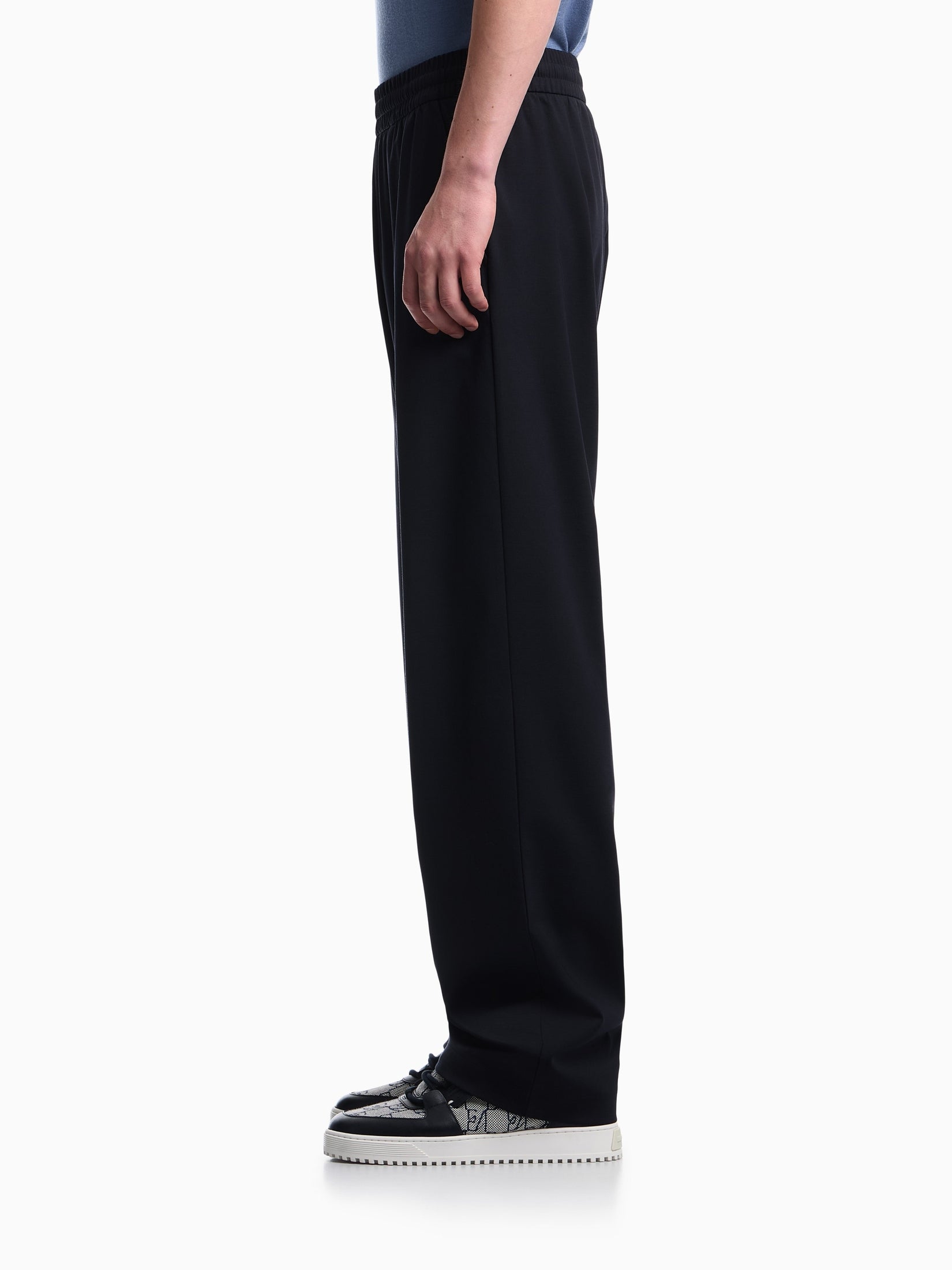 Trousers with regular fit in interlock jersey