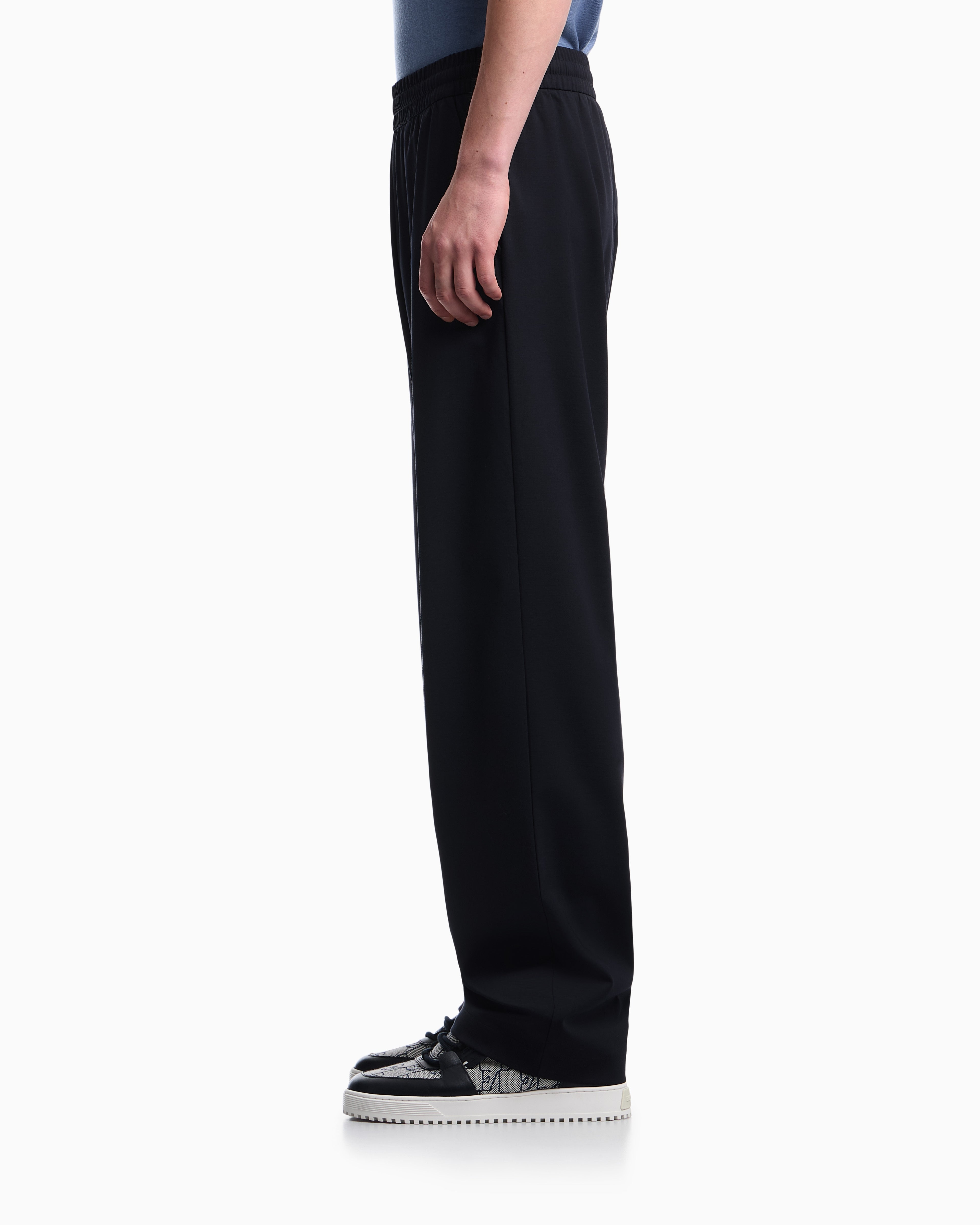 Trousers with regular fit in interlock jersey