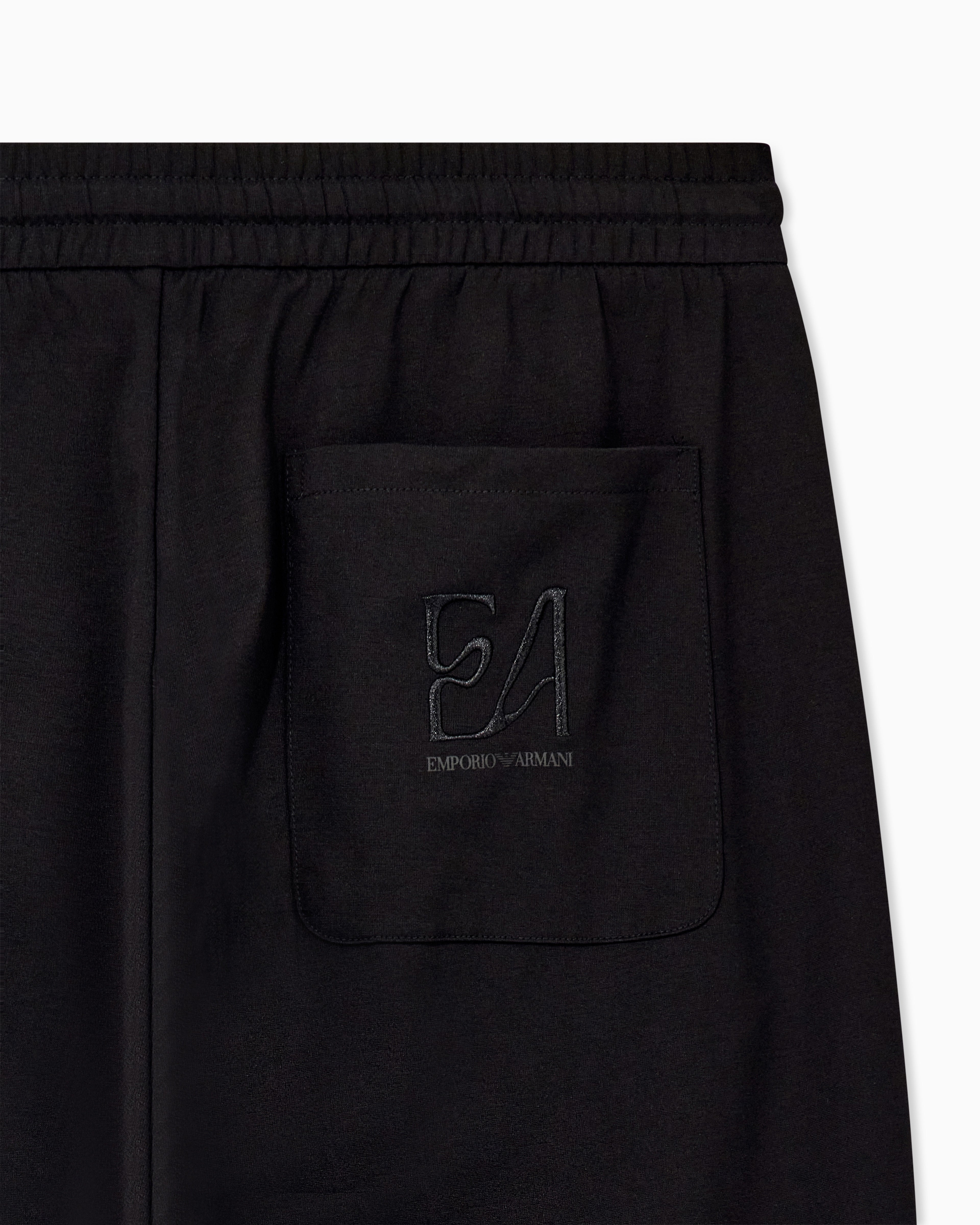 Trousers with regular fit in interlock jersey
