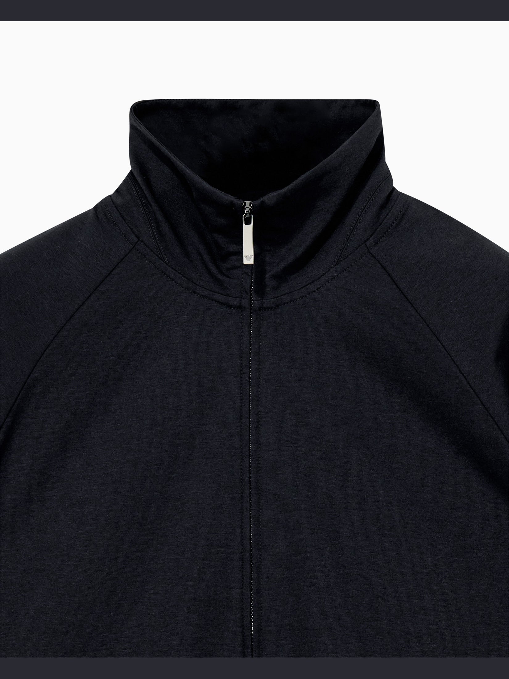 Full-zip sweatshirt in lyocell blend interlock jersey