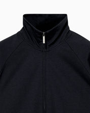 Full-zip sweatshirt in lyocell blend interlock jersey