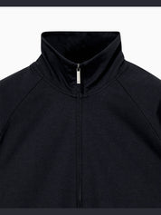 Full-zip sweatshirt in lyocell blend interlock jersey