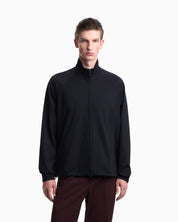 Full-zip sweatshirt in lyocell blend interlock jersey