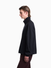 Full-zip sweatshirt in lyocell blend interlock jersey