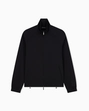 Full-zip sweatshirt in lyocell blend interlock jersey
