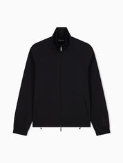 Full-zip sweatshirt in lyocell blend interlock jersey