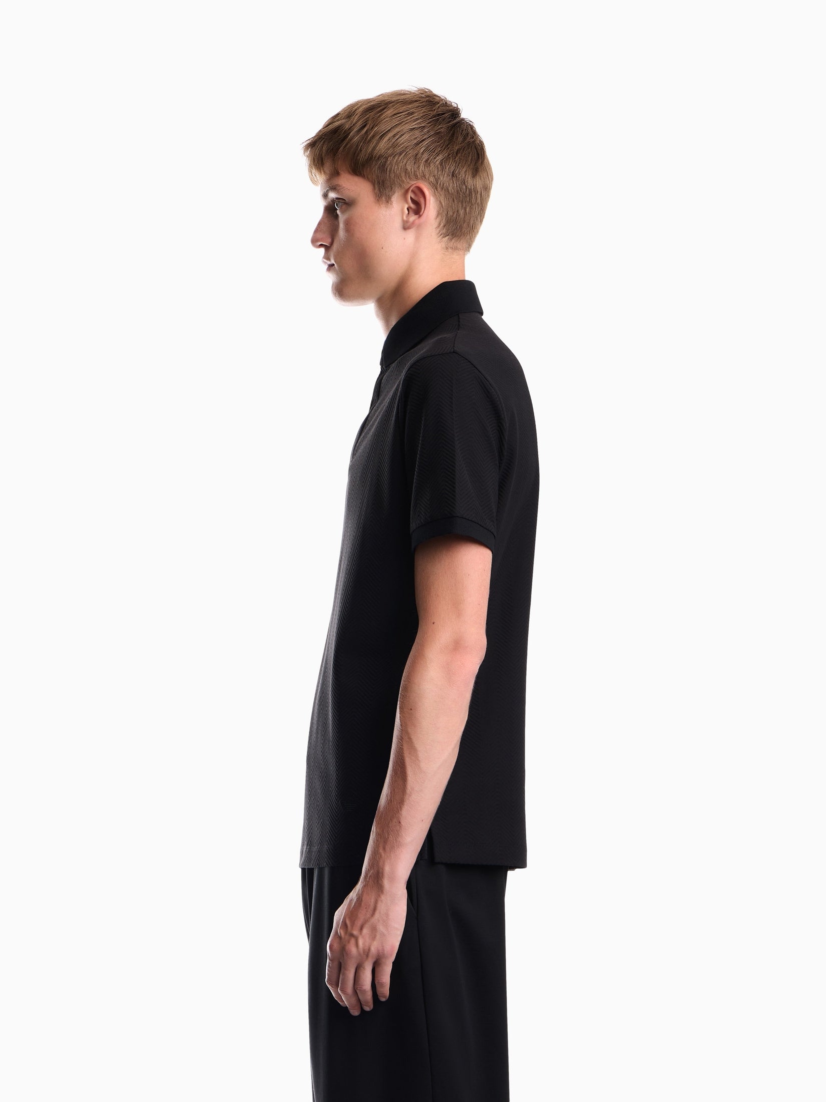 Jacquard jersey polo