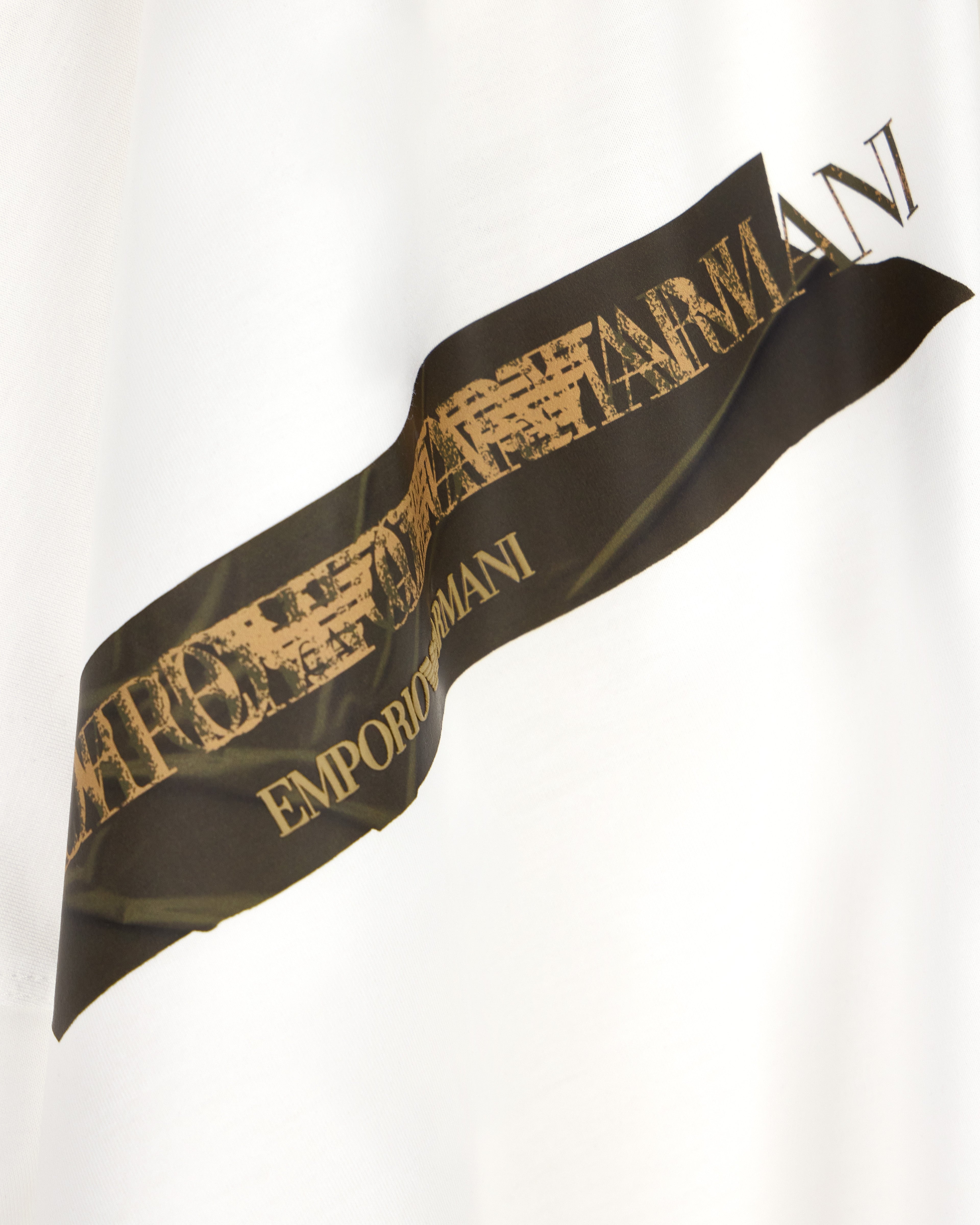 Jersey T-shirt in lyocell blend with embossed eagle and logo print