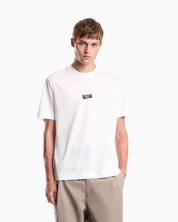 Jersey T-shirt in lyocell blend with embossed eagle and logo print