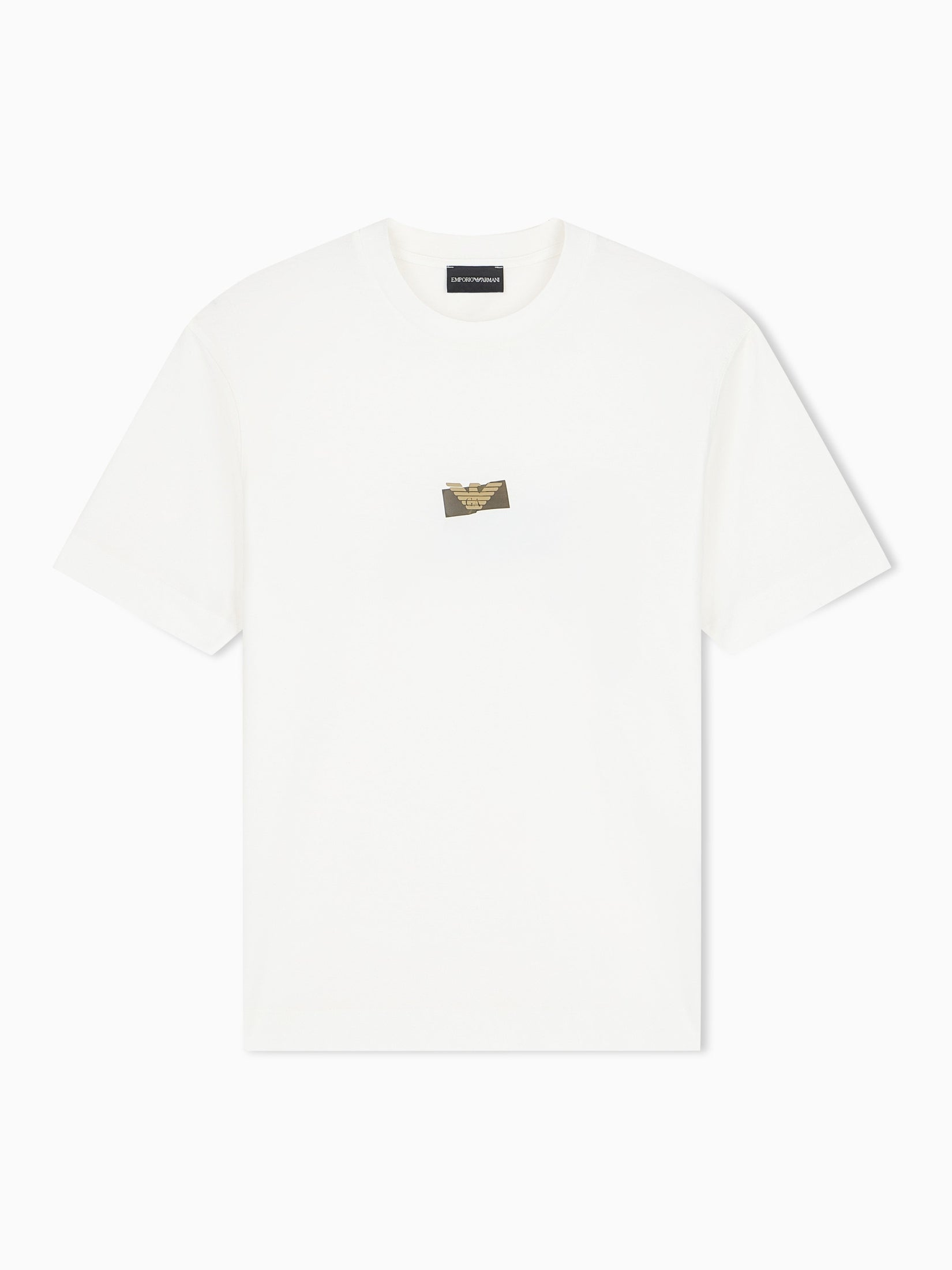 Jersey T-shirt in lyocell blend with embossed eagle and logo print