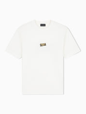 Jersey T-shirt in lyocell blend with embossed eagle and logo print