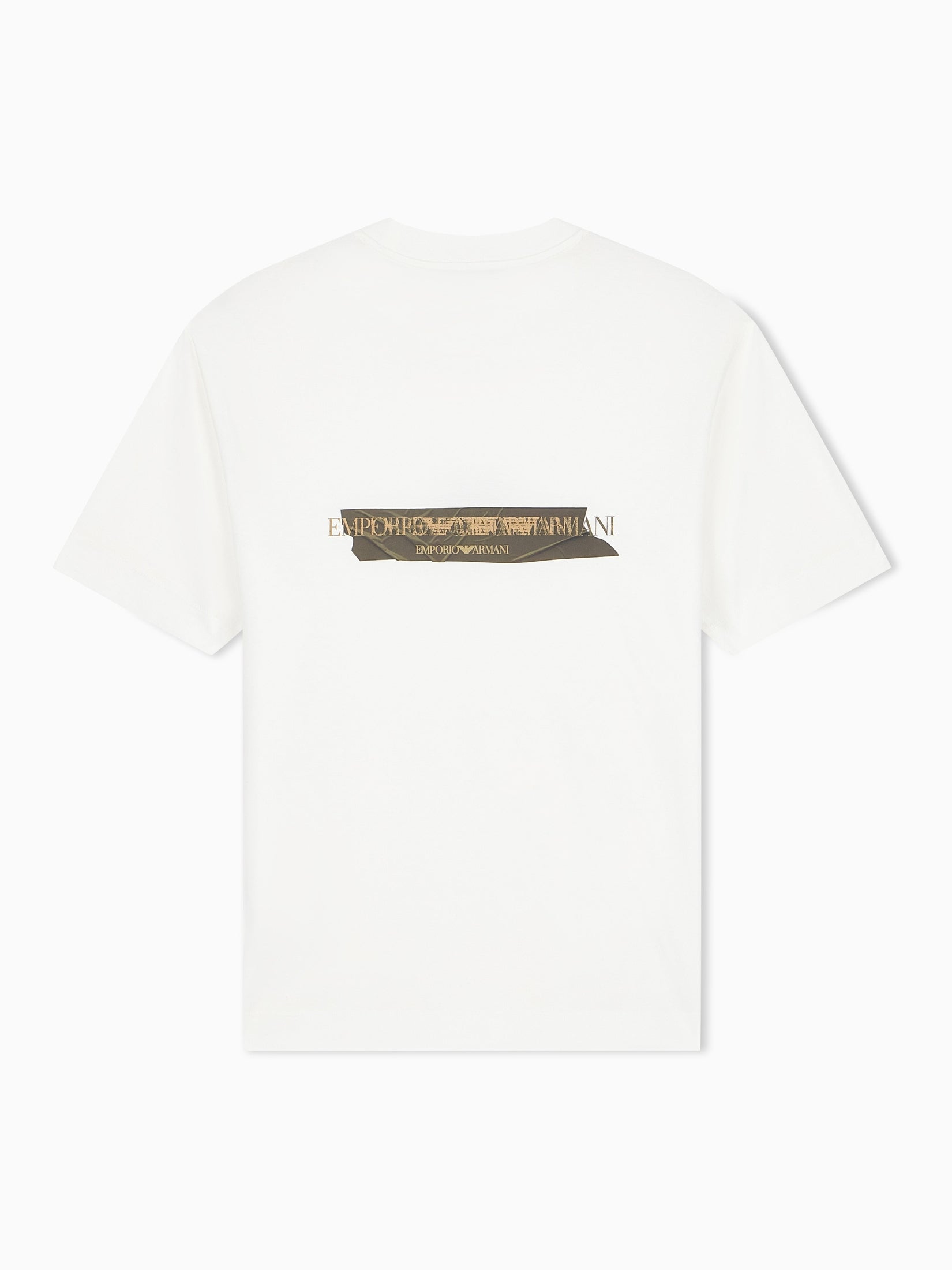Jersey T-shirt in lyocell blend with embossed eagle and logo print