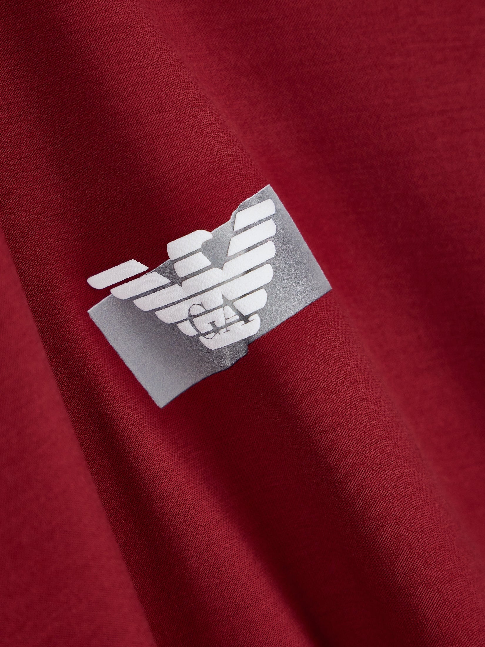 Jersey T-shirt in lyocell blend with embossed eagle and logo print