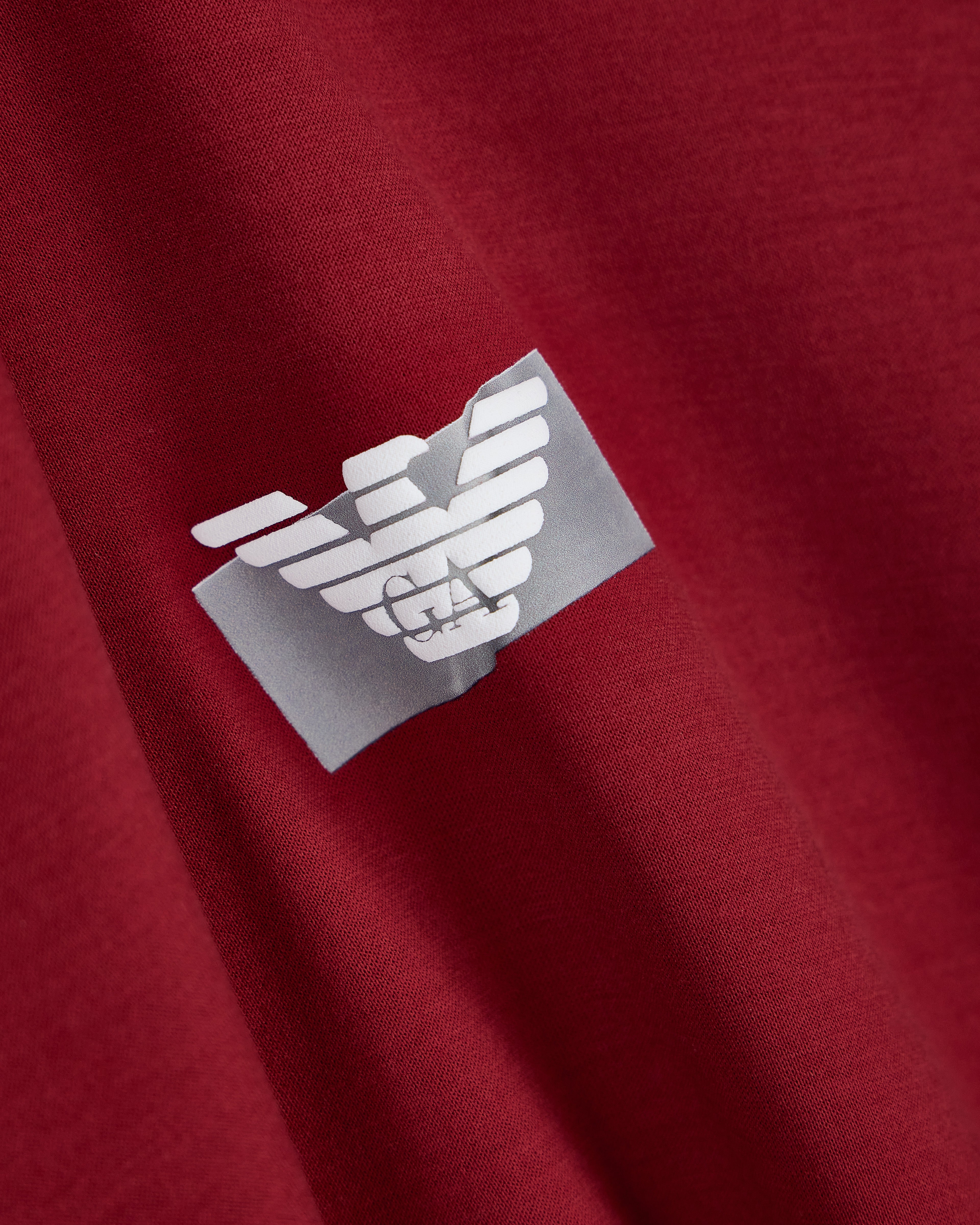 Jersey T-shirt in lyocell blend with embossed eagle and logo print
