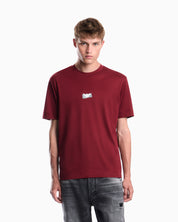 Jersey T-shirt in lyocell blend with embossed eagle and logo print