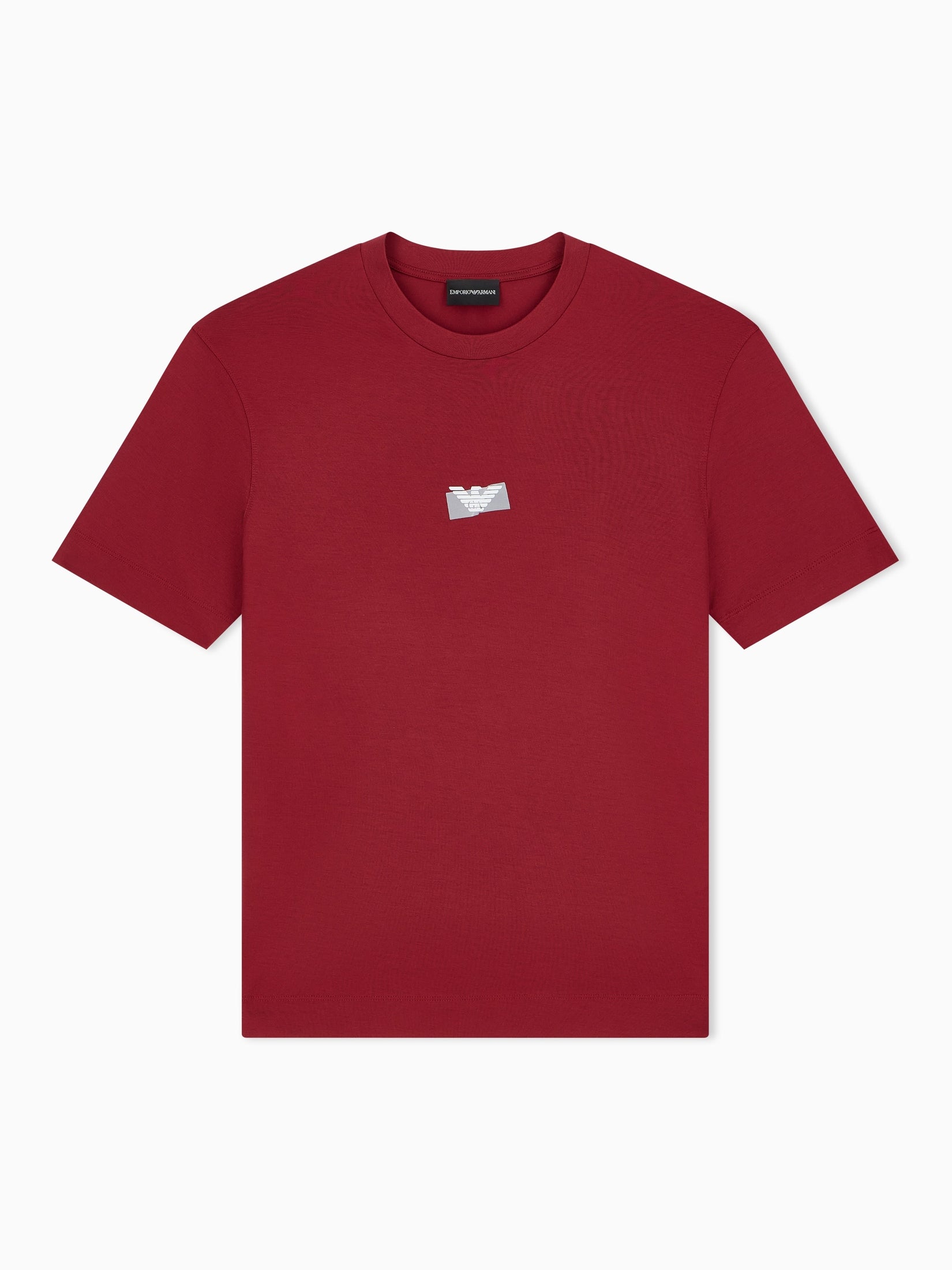 Jersey T-shirt in lyocell blend with embossed eagle and logo print