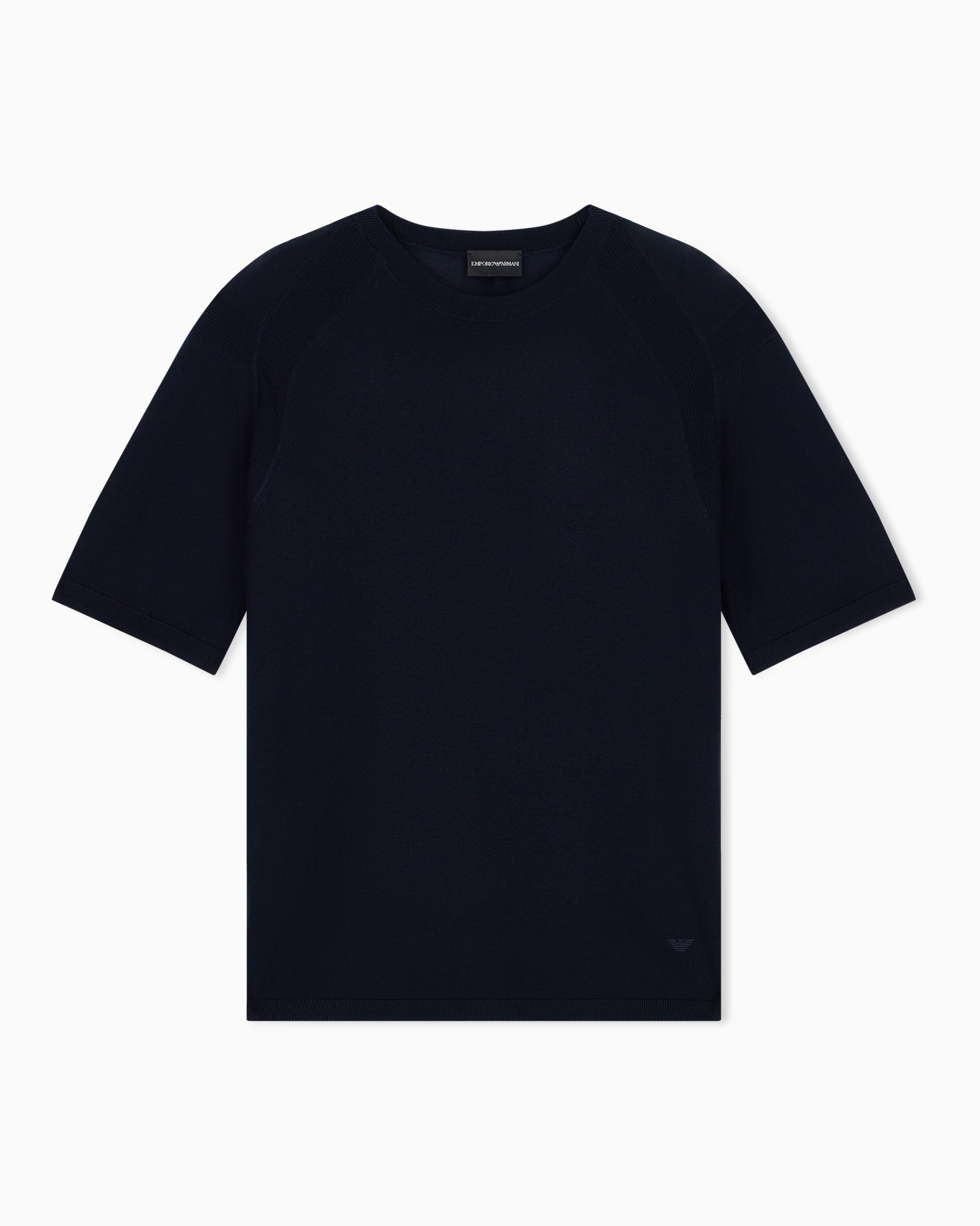 Sweater in lyocell and virgin wool blend