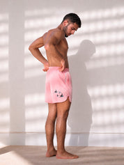 Pink swim shorts