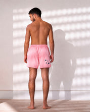 Pink swim shorts
