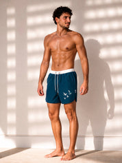 Blue swim shorts