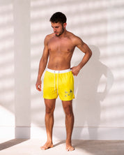Yellow swim shorts