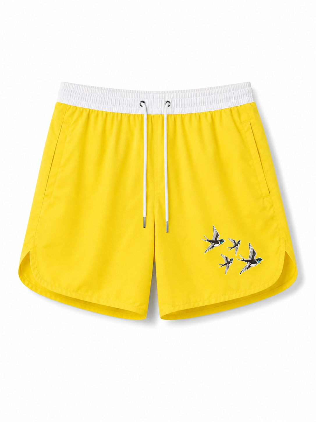 Yellow swim shorts