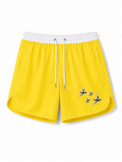 Yellow swim shorts