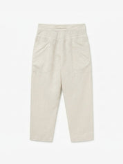 White linen pants