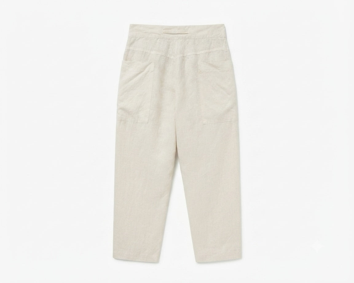 White linen pants