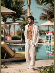 Natural linen pants