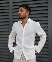 White linen shirt