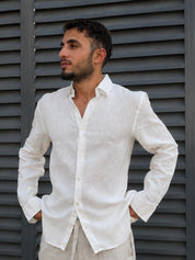 White linen shirt