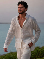 White linen shirt