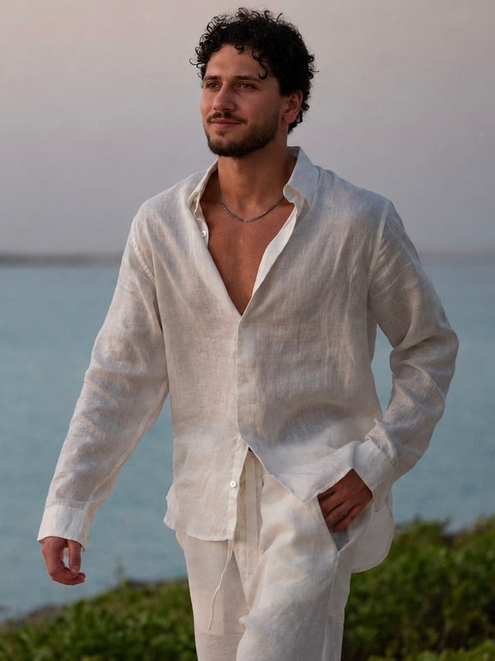 White linen shirt
