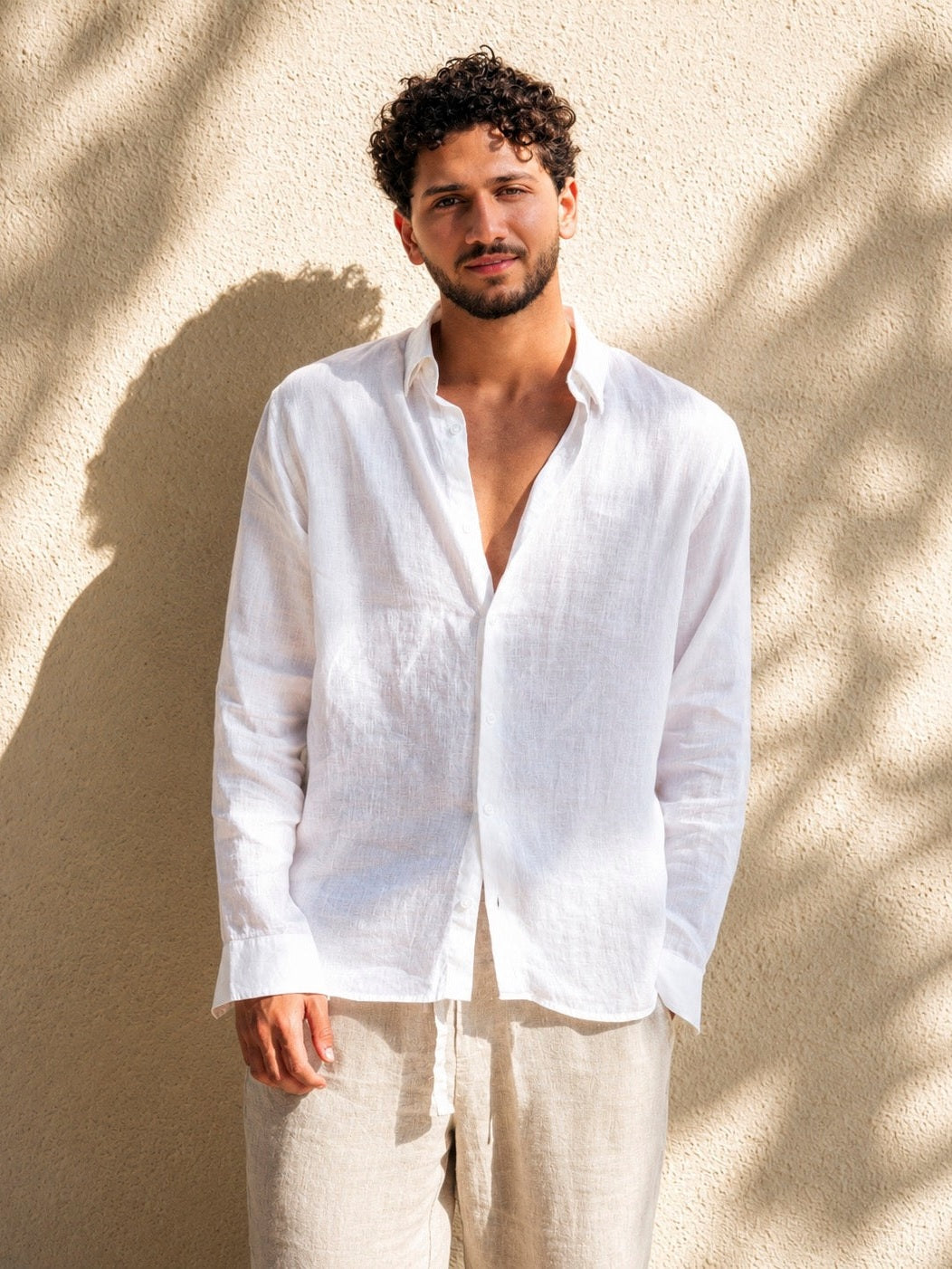 White linen shirt