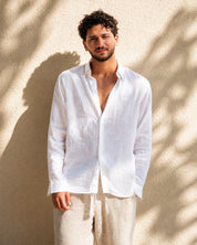 White linen shirt