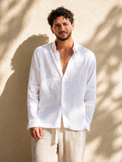 White linen shirt