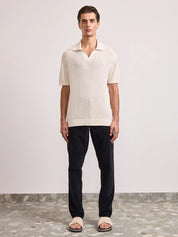 Rino rc chain stitch knitted polo