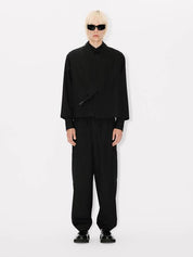 Cargo jog pants in virgin wool