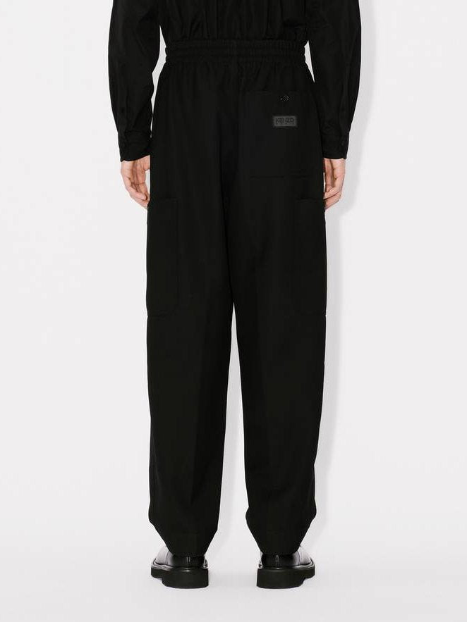 Cargo jog pants in virgin wool