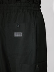 Cargo jog pants in virgin wool