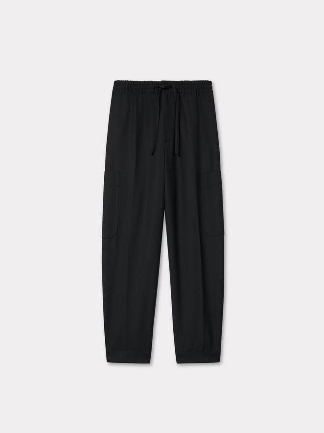 Cargo jog pants in virgin wool